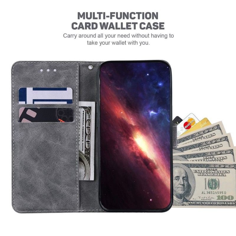 Case Für Poco X4 Pro 5G Flip Case Folio-streifen Aus Kunstleder