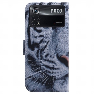 Case Für Poco X4 Pro 5G Weißer Tiger