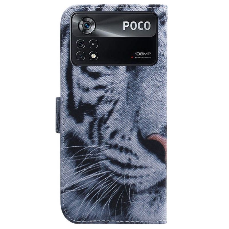 Case Für Poco X4 Pro 5G Weißer Tiger