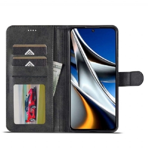 Flip Case Für Poco X4 Pro 5G Ledereffekt Lc.imeeke