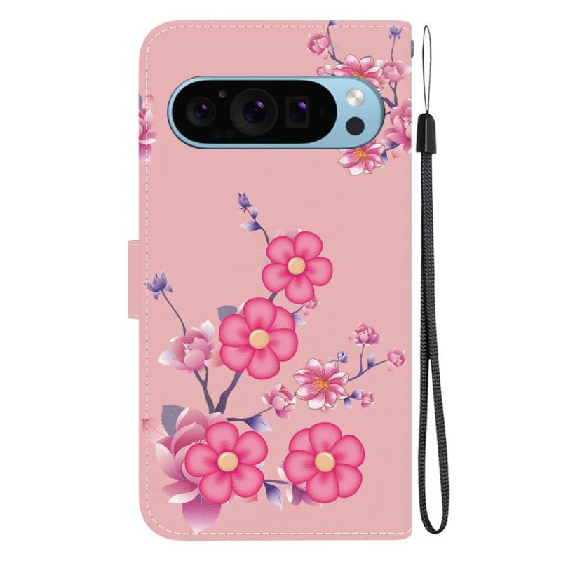 Lederhüllen Für Google Pixel 9 Sakura Mit Riemen