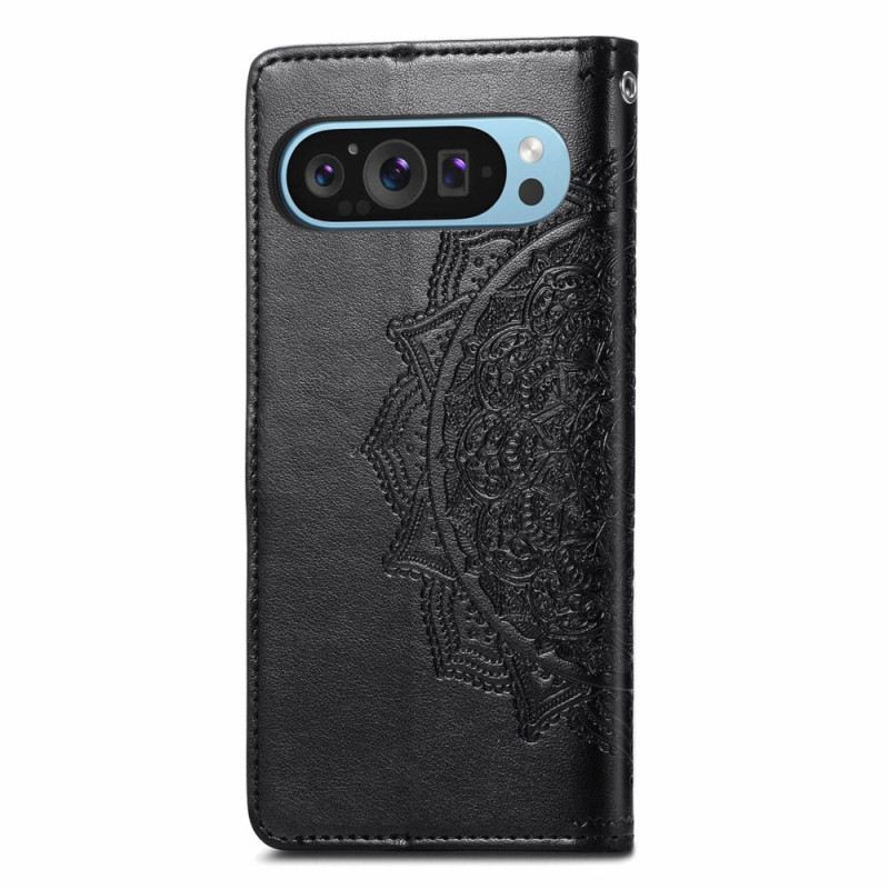 Lederhüllen Google Pixel 9 Handyhülle Barockes Mandala Mit Riemen