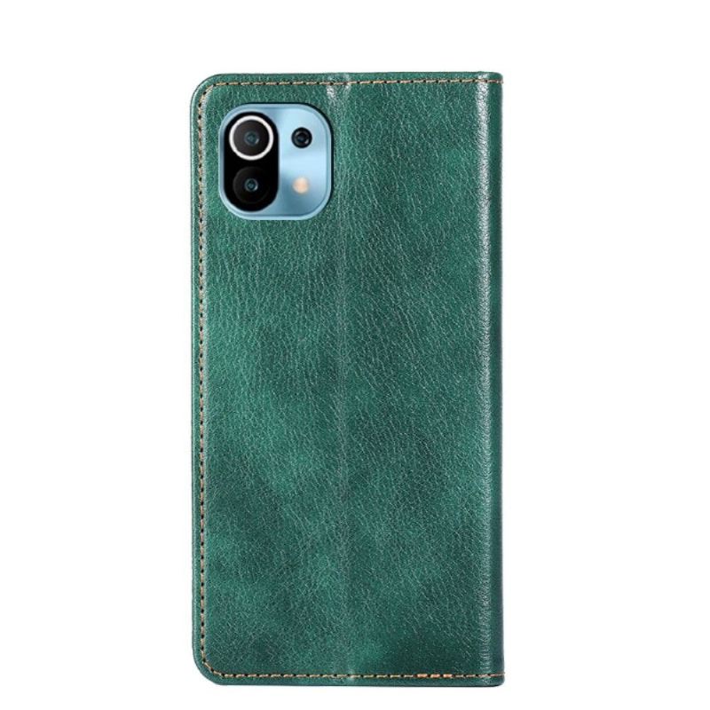 Handyhülle Für Xiaomi Mi 11 Flip Case Reines Kunstleder