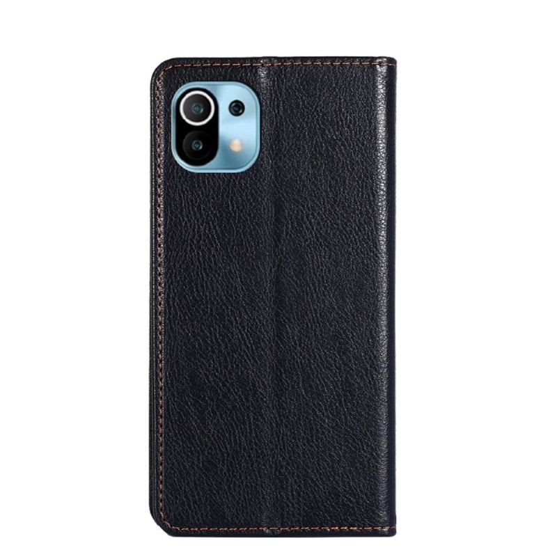 Handyhülle Für Xiaomi Mi 11 Flip Case Reines Kunstleder