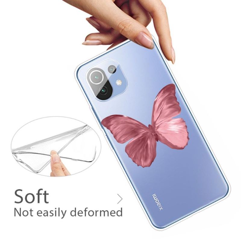 Hülle Für Xiaomi Mi 11 Rosa Schmetterling