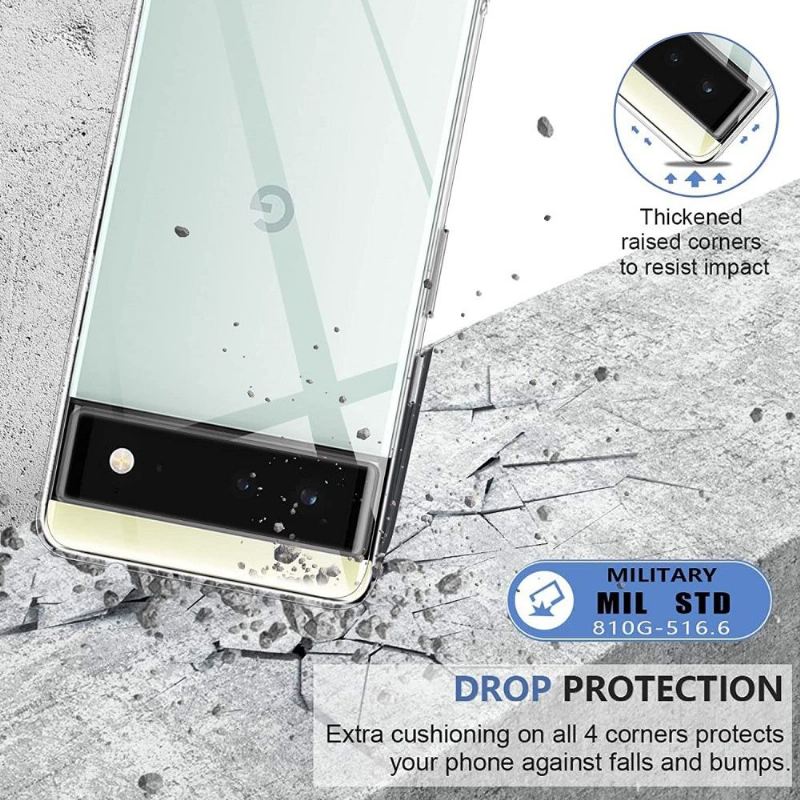 Google Pixel 6 Cover + Schutzfolien (2 Stück) Tempered Glass