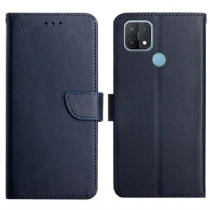 Flip Case Für Oppo A15 Echtes Nappaleder