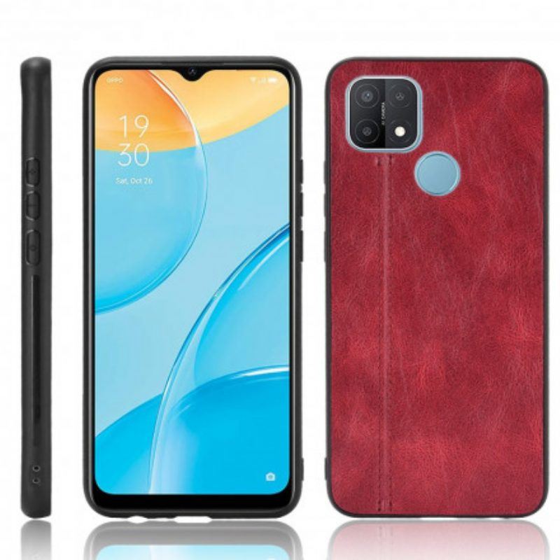 Hülle Für Oppo A15 Couture-ledereffekt