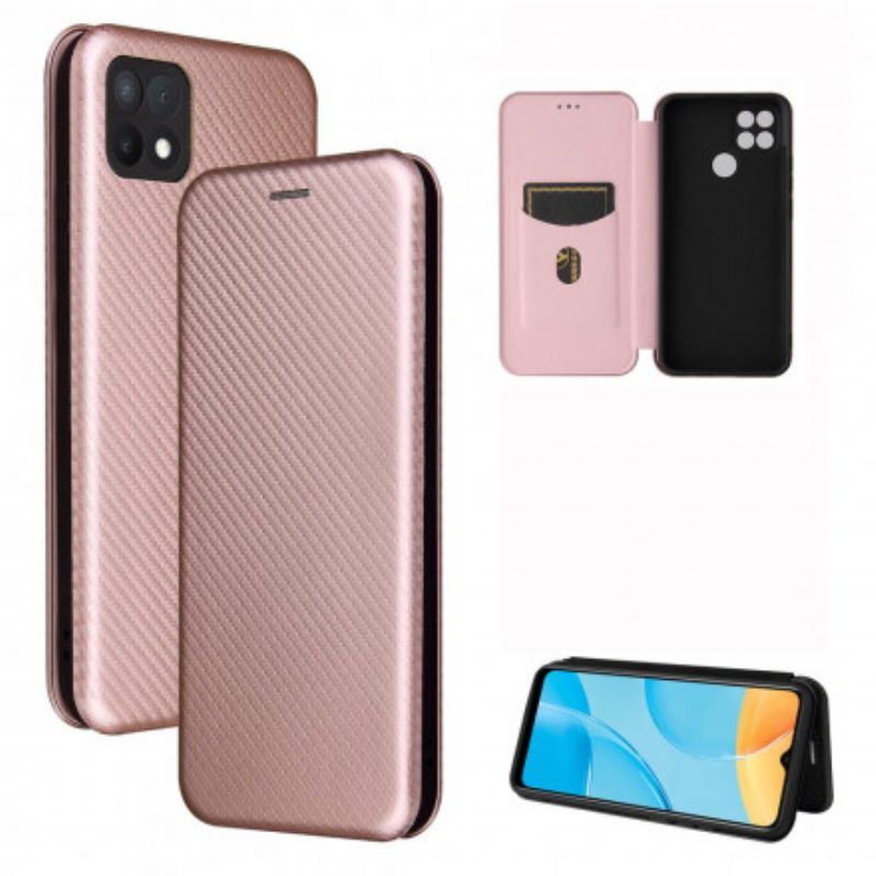 Schutzhülle Für Oppo A15 Flip Case Farbiges Carbon-silikon