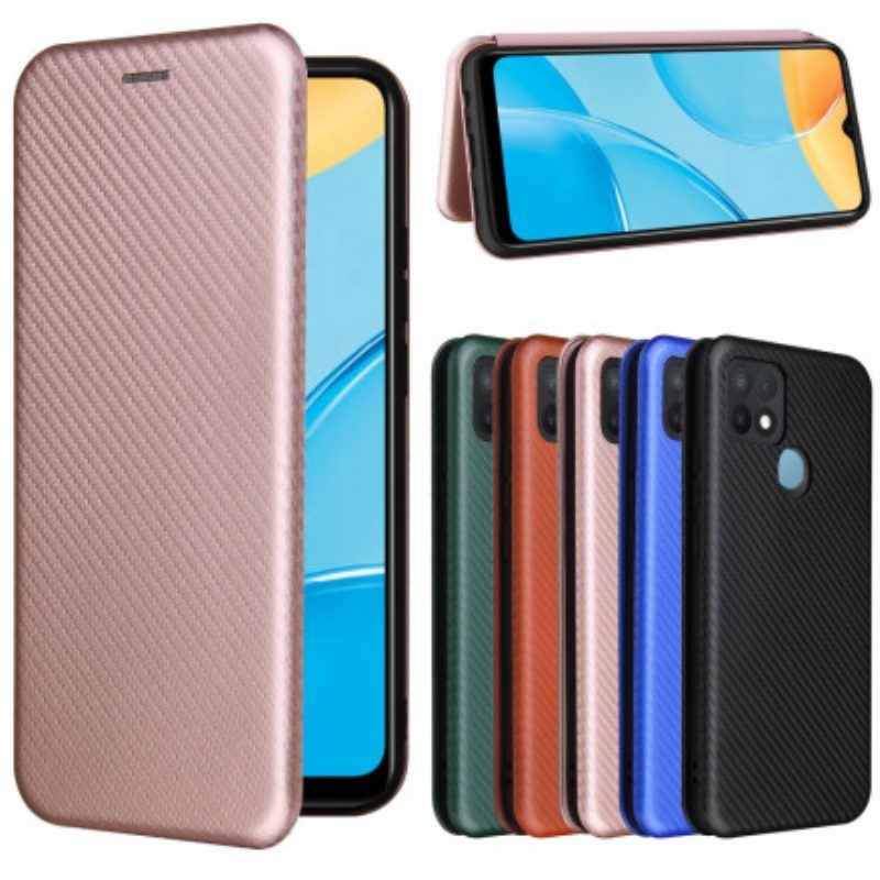 Schutzhülle Für Oppo A15 Flip Case Farbiges Carbon-silikon