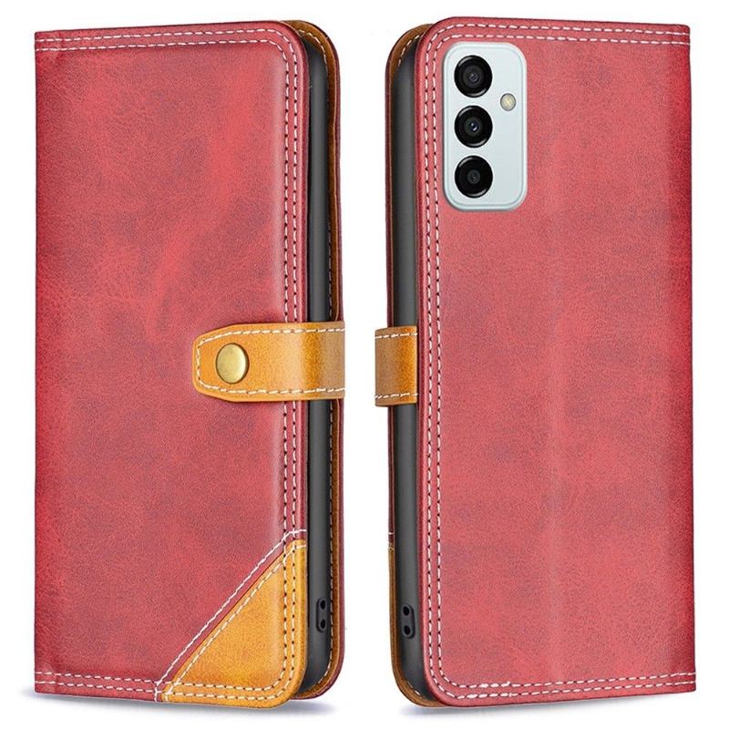 Flip Case Für Samsung Galaxy M23 5G Binfen Series-8 Freiliegende Nähte