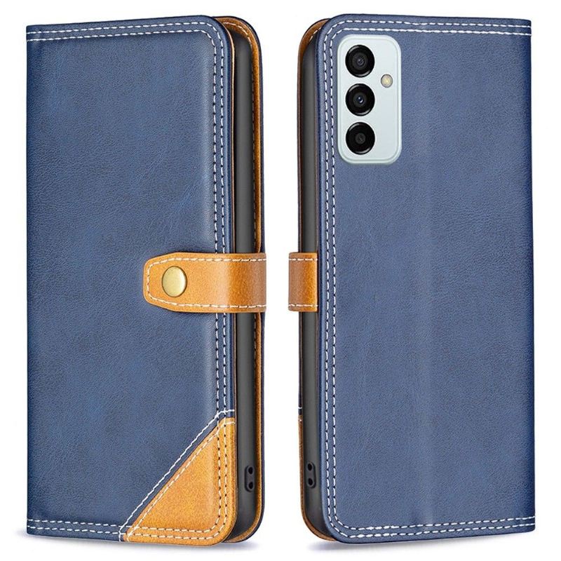 Flip Case Für Samsung Galaxy M23 5G Binfen Series-8 Freiliegende Nähte