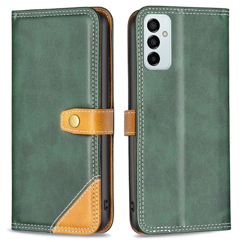 Flip Case Für Samsung Galaxy M23 5G Binfen Series-8 Freiliegende Nähte