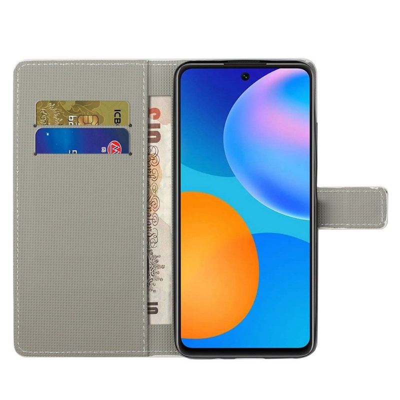 Flip Case Für Samsung Galaxy M23 5G Eulen-tupfen