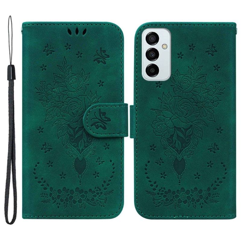 Lederhüllen Für Samsung Galaxy M23 5G Blumenillustration