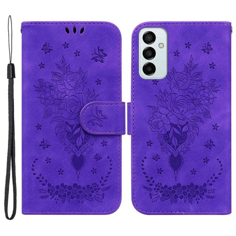 Lederhüllen Für Samsung Galaxy M23 5G Blumenillustration