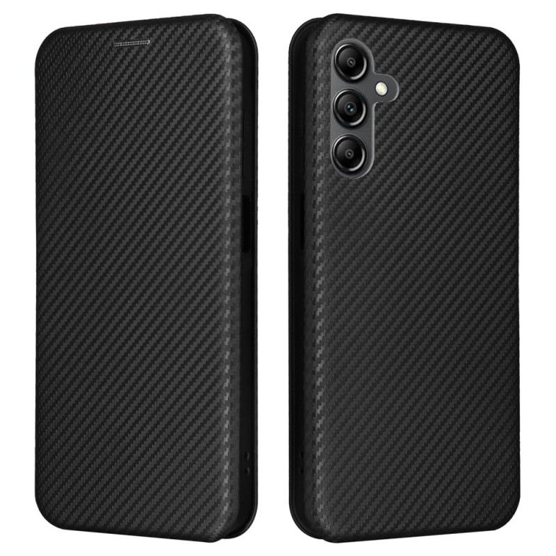 Flip Case Für Samsung Galaxy A15 Klassische Kohlefaser