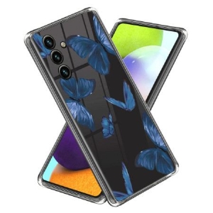 Hülle Samsung Galaxy A15 Blaue Schmetterlinge