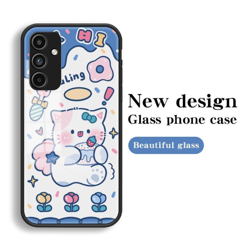 Hülle Samsung Galaxy A15 Cartoon-gehärtetes Glas