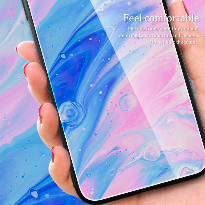 Hülle Samsung Galaxy A15 Gehärtetes Glas Im Marmorstil