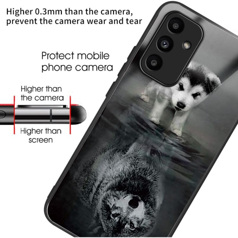 Hülle Samsung Galaxy A15 Handyhülle Puppy Dream Gehärtetes Glas