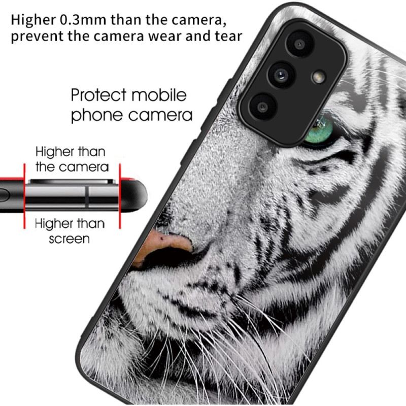 Hülle Samsung Galaxy A15 Tigerkopf-hartglas