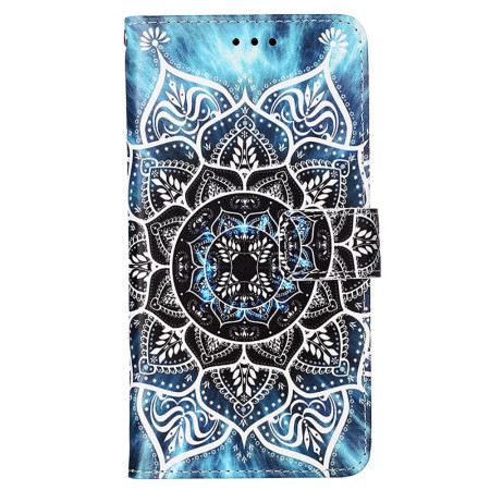 Lederhüllen Für Samsung Galaxy A15 Blumenmandala Mit Riemen