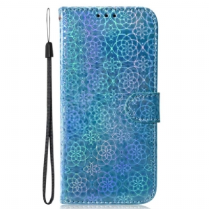 Lederhüllen Samsung Galaxy A15 Handyhülle Riemchen-disco-stil