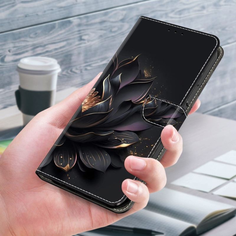 Lederhüllen Samsung Galaxy A15 Lila Lotus