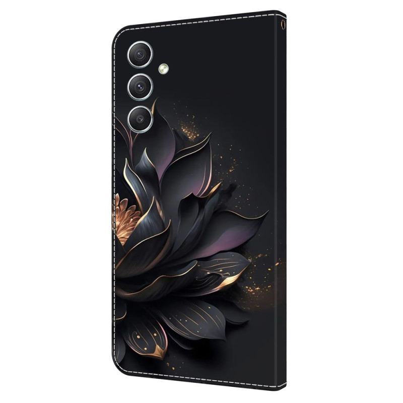 Lederhüllen Samsung Galaxy A15 Lila Lotus