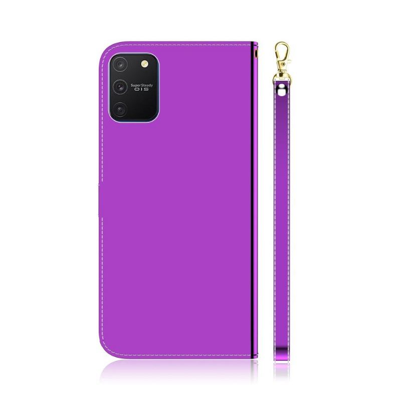 Flip Case Für Samsung Galaxy S10 Lite Kunstleder Spiegeleffekt