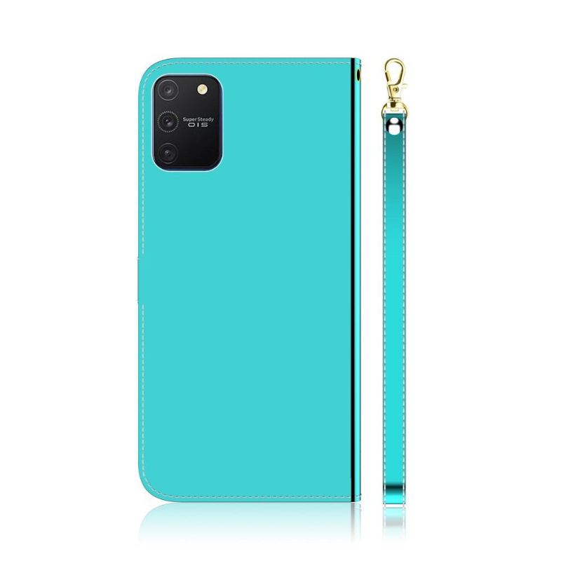 Flip Case Für Samsung Galaxy S10 Lite Kunstleder Spiegeleffekt