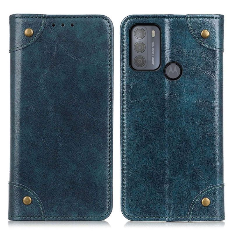 Case Für Motorola Moto G50 Simon Kunstledernieten