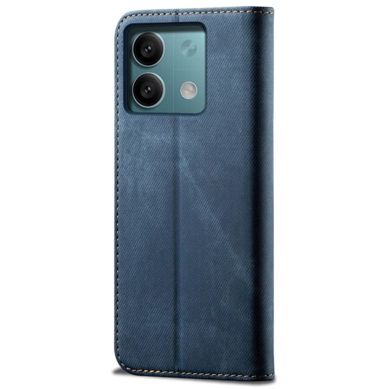 Flip Case Für Poco X6 5g Jeansstoff