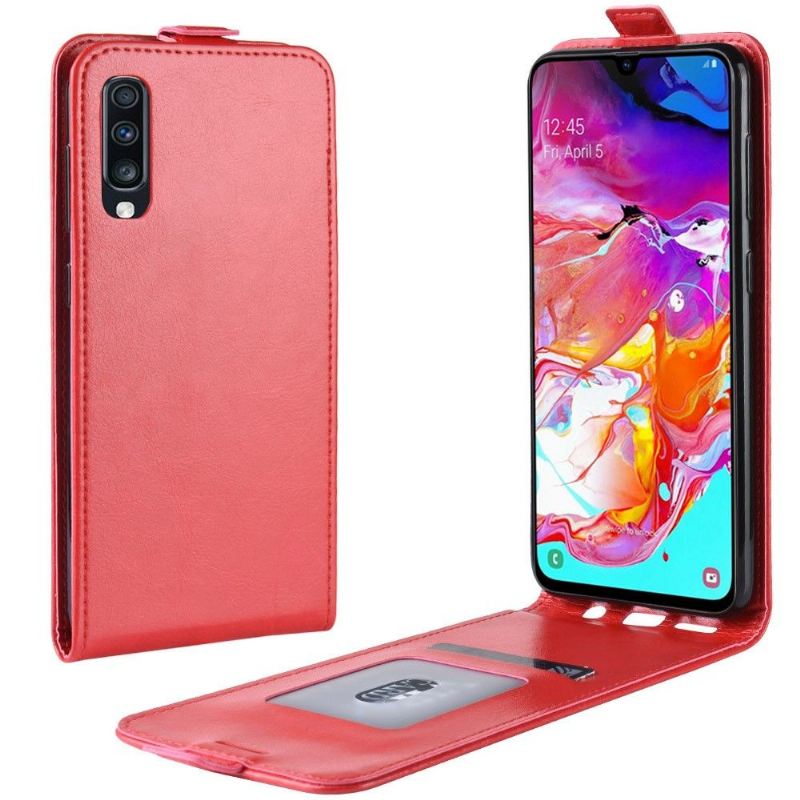 Case Für Samsung Galaxy A70 Flip Case Vertikales Kunstleder