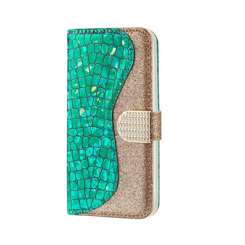 Case Für Samsung Galaxy A70 Glamour Croc-effekt