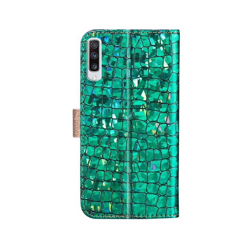 Case Für Samsung Galaxy A70 Glamour Croc-effekt