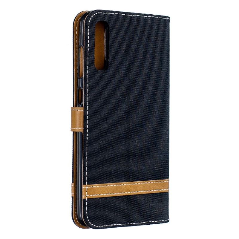 Case Für Samsung Galaxy A70 Stoffbezug Mit Trageriemen