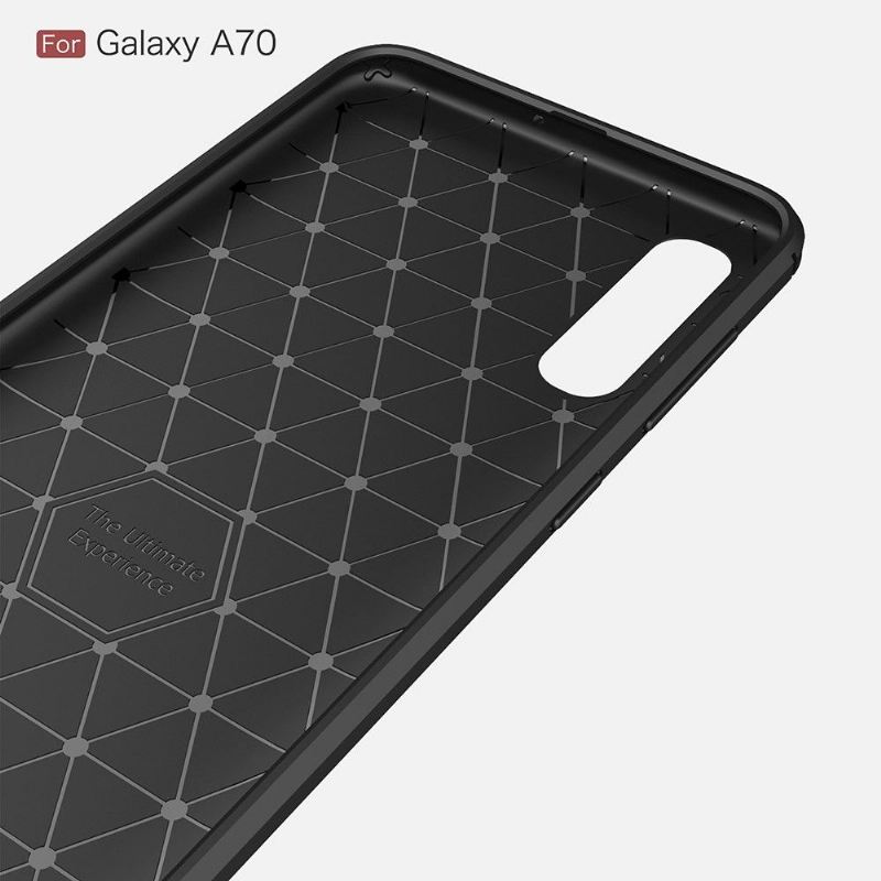 Handyhülle Für Samsung Galaxy A70 Karbongebürstetes Gel