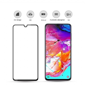 Handyhülle Für Samsung Galaxy A70 Schutzhülle Displayschutzfolie Aus Gehärtetem Glas In Voller Größe – Schwarz