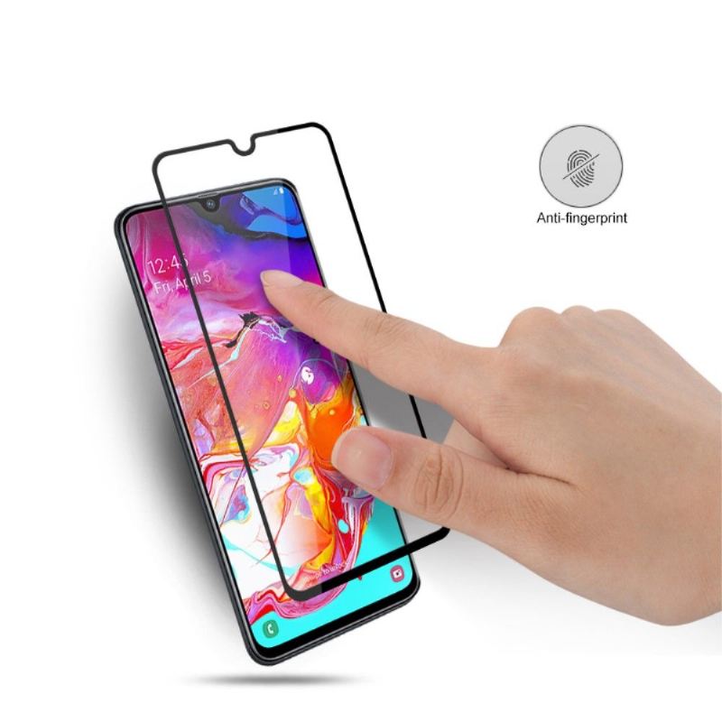 Handyhülle Für Samsung Galaxy A70 Schutzhülle Displayschutzfolie Aus Gehärtetem Glas In Voller Größe – Schwarz