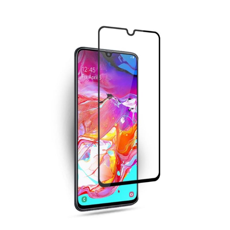 Handyhülle Für Samsung Galaxy A70 Schutzhülle Displayschutzfolie Aus Gehärtetem Glas In Voller Größe – Schwarz