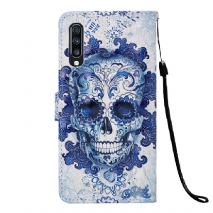 Lederhüllen Für Samsung Galaxy A70 Calavera-muster