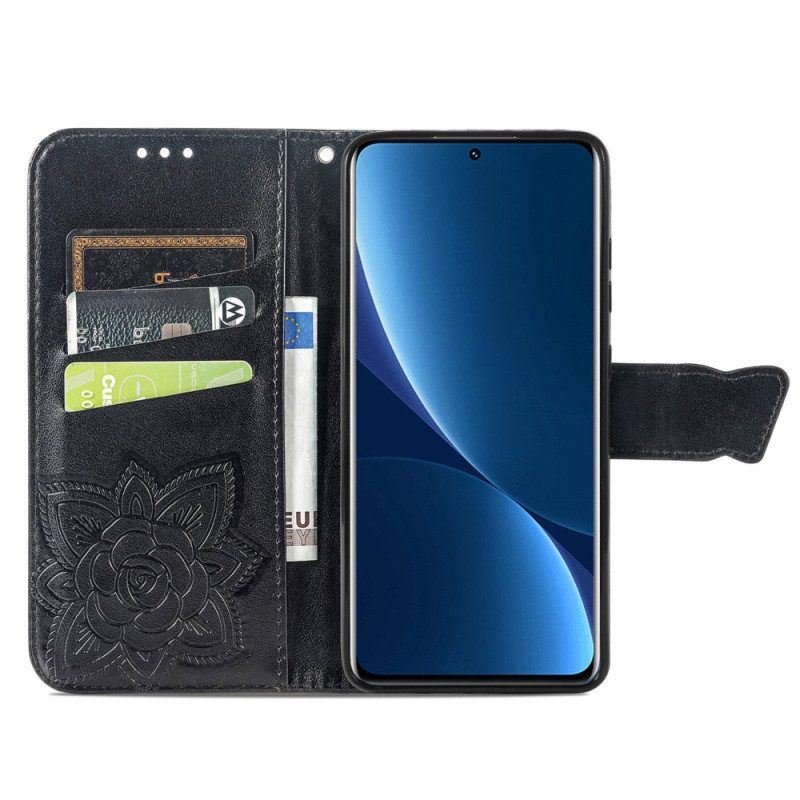 Flip Case Für Xiaomi 12T / 12T Pro Barocker Schmetterling