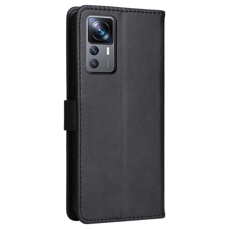 Flip Case Für Xiaomi 12T / 12T Pro Einfarbiges Schlüsselband