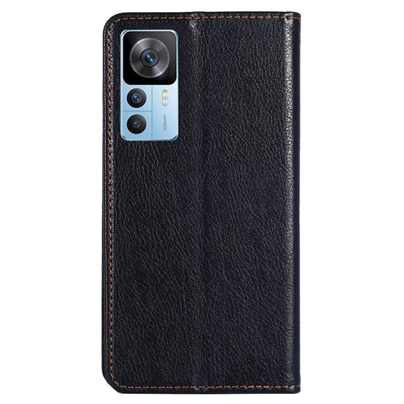 Flip Case Für Xiaomi 12T / 12T Pro Freiliegende Nähte