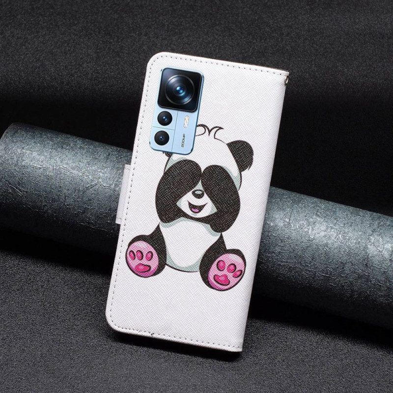 Flip Case Für Xiaomi 12T / 12T Pro Panda-spaß