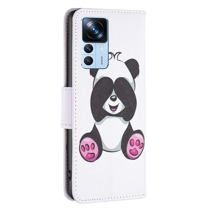 Flip Case Für Xiaomi 12T / 12T Pro Panda-spaß