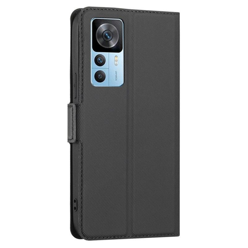 Lederhüllen Für Xiaomi 12T / 12T Pro Ultrafeine Bicolor