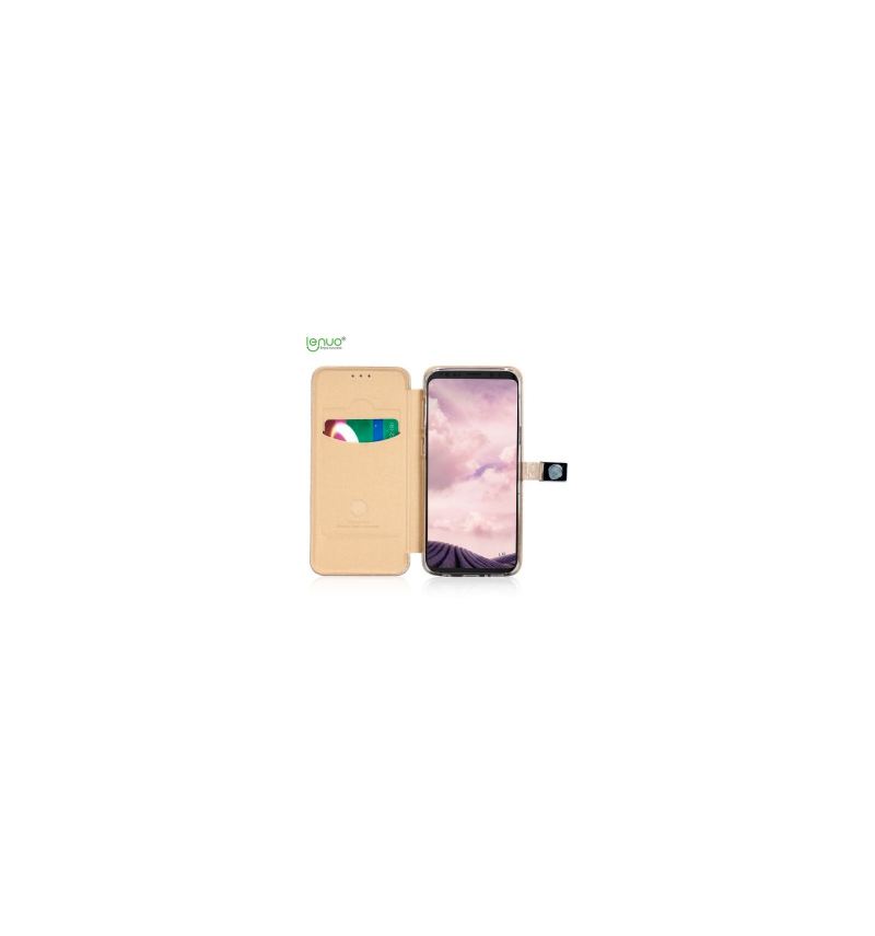 Lederhüllen Für Samsung Galaxy S9 Anti-Sturz Lenuo Kunstleder Premium - Gold